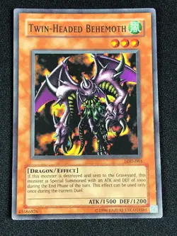 YUGIOH TWIN-HEADED BEHEMOTH LOD-063 SUPER (LP) - Image 1
