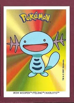 POKEMON Dunkin Boomer Sticker AXOLOTO # 194 carte - Image 1
