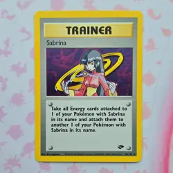 Pokemon TCG Sabrina Gym Challenge Holo Rare Trainer Unlimited 20/132 2000 - Image 1