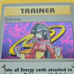 Pokemon TCG Sabrina Gym Challenge Holo Rare Trainer Unlimited 20/132 2000 - Image 2