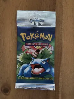 20.98g HeavyU Venusaur Pokemon WOTC Base Set Unlimited Booster Pack 1999 - Image 1