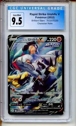Pokemon Brilliant Stars Rapid Strike Urshifu V TG20/TG30 CGC 9.5 New 10 Gem Mint - Image 1