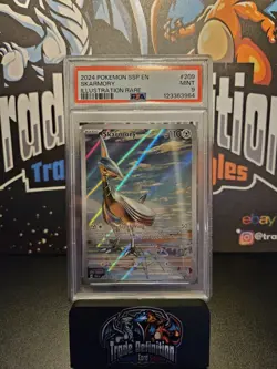 PSA 9 MINT Scarmory, SV Surging Sparks Pokemon Illustration Rare, 209/191 - Image 2