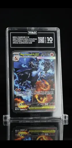 2025 Pokemon Phantasmal Flames 125/094 Mega Charizard X EX SIR TAG 10 - Image 1