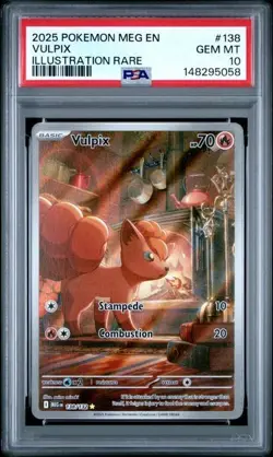 POKEMON MEG EN-MEGA EVOLUTION ILLUSTRATION RARE #138 - VULPIX 138/132 - PSA 10 - Image 1