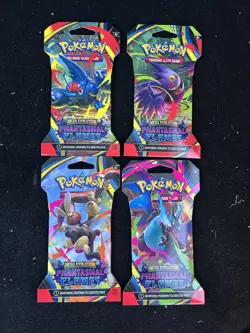 4x Pokemon Phantasma Flames Booster Packs (Full Art Set) - Image 2