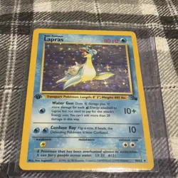 Pokemon TCG - Fossil - 1st Edition Lapras Holo Rare #10/62 WOTC Vintage 1999 LP - Image 1