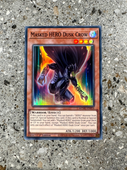 Yugioh TCG Masked HERO Dusk Crow MZMU-EN014 Super Rare 1st Edition NM - Image 1