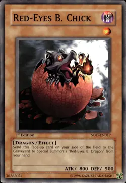 Red-Eyes B. Chick - 1st Edition SOD-EN017 - NM - YuGiOh - Image 1