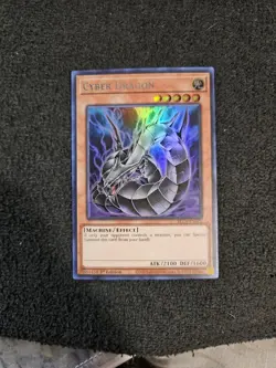 Yu-Gi-Oh TCG Ultra Rare BLC1-EN021 Cyber Dragon (Silver) - Image 1