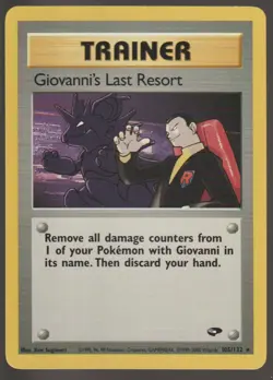 2000 Pokemon Unlimited Gym Challenge Trainer Giovanni's Last Resort 105/132 T206 - Image 1