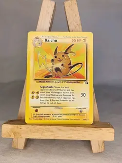 Raichu 29/62 Fossil Non-Holo Unlimited Vintage WOTC Pokemon TCG Card - Image 1