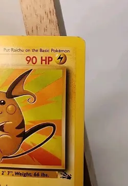 Raichu 29/62 Fossil Non-Holo Unlimited Vintage WOTC Pokemon TCG Card - Image 3