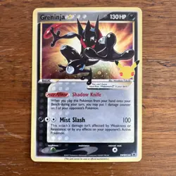 Pokemon Greninja Gold Star SWSH144 Black Star Promo Card Celebrations 25th Anniv - Image 1
