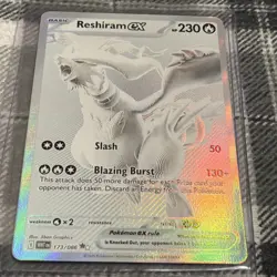 Pokemon TCG Reshiram EX White Flare Holo Card 173/086 SV - Image 3