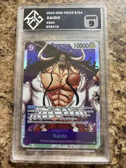 2022 One Piece ST04 KAIDO King Card Grading Mint 9 Card #003 - Image 1