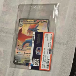 PSA Miscut Salamence ex 187/159 Special Illustration Rare Error Pokemon Card - Image 1