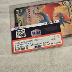 PSA Miscut Salamence ex 187/159 Special Illustration Rare Error Pokemon Card - Image 2