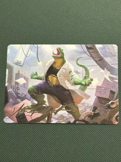 MTG Spider-Man Lizard, Connor’s Curse Art Card (Gold Stamped Signature) - Image 1