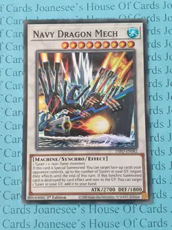 Navy Dragon Mech DIFO-EN082 Super Rare Yu-Gi-Oh Card 1st Edition New - Image 1