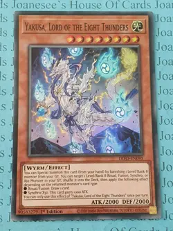 Yakusa, Lord of the Eight Thunders DIFO-EN095 Super Rare Yu-Gi-Oh Card 1st New - Image 1