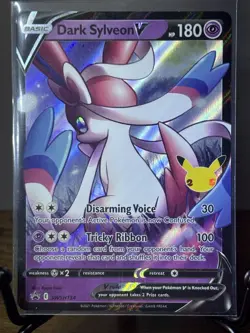 Dark Sylveon v SWSH134 Sword & Shield Celebrations Promo Cards Holo Pokemon TCG - Image 1