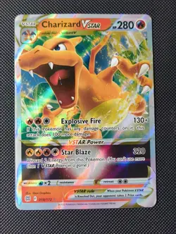 Pokemon TCG Charizard VSTAR Card Brilliant Stars Series 018/172 - Image 1
