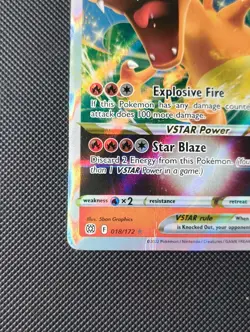 Pokemon TCG Charizard VSTAR Card Brilliant Stars Series 018/172 - Image 5