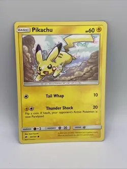 Pokemon Card Pikachu Burning Shadows Common 40/147 - Image 1