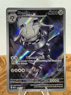 Steelix Illustration Rare 150/132 Me01: Mega Evolution Holo Stage 1 Pokemon Card - Image 1
