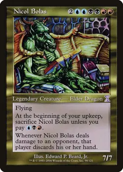 Nicol Bolas SP Time Spiral MTG Magic the Gathering Gold English Card - Image 1