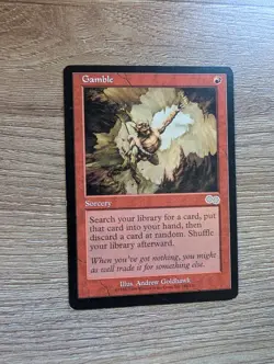 MTG Magic the Gathering Gamble Urza's Saga EX Excellent Condition Vintage - Image 1