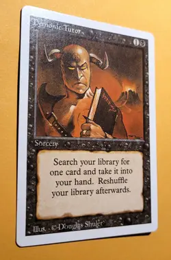 Demonic Tutor Revised Edition LP MTG - Image 3