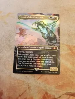 Ureni Of The Unwritten Borderless Foil Commander Tarkir Dragonstorm MTG NM - Image 1