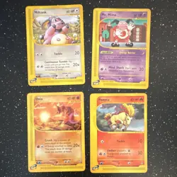 Pokemon Expedition Base Set Nintendo 4 Card Lot Miltank Mr. Mime Onix Ponyta - Image 1
