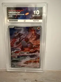 Pokemon TCG Groudon Paradox Rift 199/182 Gem Ace Grading 10 - Image 2