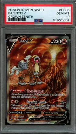 PM - 2023 - POKEMON SWSH - CROWN ZENITH - #GG36 - FA/ENTEI V - PSA 10 (GEM MINT) - Image 1