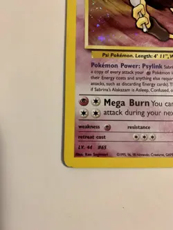 Pokemon Sabrina’s Alakazam 16/132 RARE HOLO Vintage Base Set - Image 4