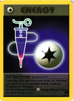 Pokemon TCG Full Heal Energy 81/82 Team Rocket Unlimited MP - Image 1