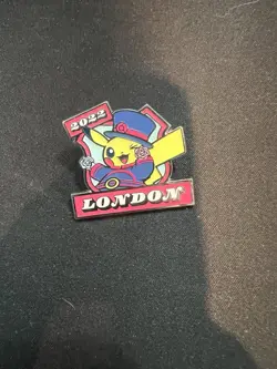 Pokemon PIKACHU Pin 2022 London World Championship Tournament Collectible - Image 1