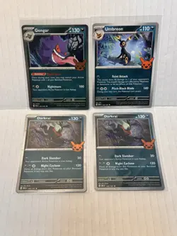 Pokemon Gengar Umbreon Darkrai - Holo Trick Or Trade Bundle Lot - Image 1