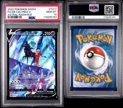 2022 Pokemon Astral Radiance Shadow Rider Calyrex V TG17/TG30 Ultra Rare PSA 10 - Image 1