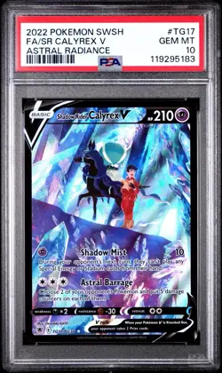 2022 Pokemon Astral Radiance Shadow Rider Calyrex V TG17/TG30 Ultra Rare PSA 10 - Image 2