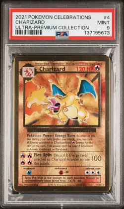 Charizard Metal Promo Pokemon Celebrations Ultra Premium Collection 4/102 PSA 9 - Image 1