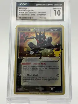 Pokemon TCG Greninja Star SWSH144 Celebrations Black Star Promo CGC 10 - Image 1