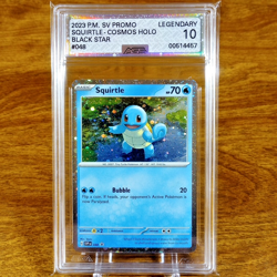 Pokemon SV Black Star Promo Squirtle Cosmos Holo 048 AGS Legendary 10 2023 - Image 1