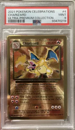 2021 POKEMON CHARIZARD #4 CELEBRATIONS ULTRA-PREMIUM COLLECTION PSA 9 - Image 1