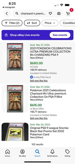 2021 POKEMON CHARIZARD #4 CELEBRATIONS ULTRA-PREMIUM COLLECTION PSA 9 - Image 3