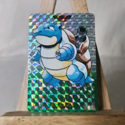 1996 POKEMON JPN BANDAI CARDDASS VENDING #9 BLASTOISE-PRISM GREEN - Image 1