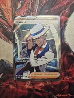 Cyrano 230/191 Pokemon Sv08: Surging Sparks Holo Full Art Near Mint NM - Image 1